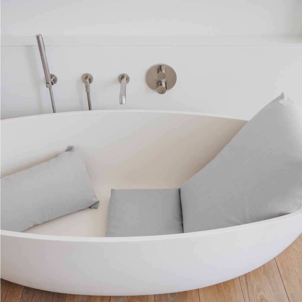 Badesofa Gray bath or pool Bath Pillow 3 Set